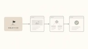 Diagrama de un objetivo conectado con tres estados de un prototipo