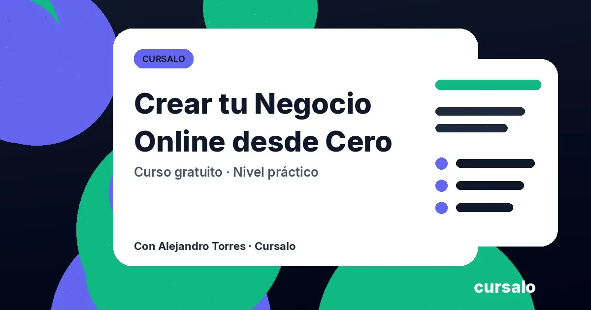 Crear tu Negocio Online desde Cero