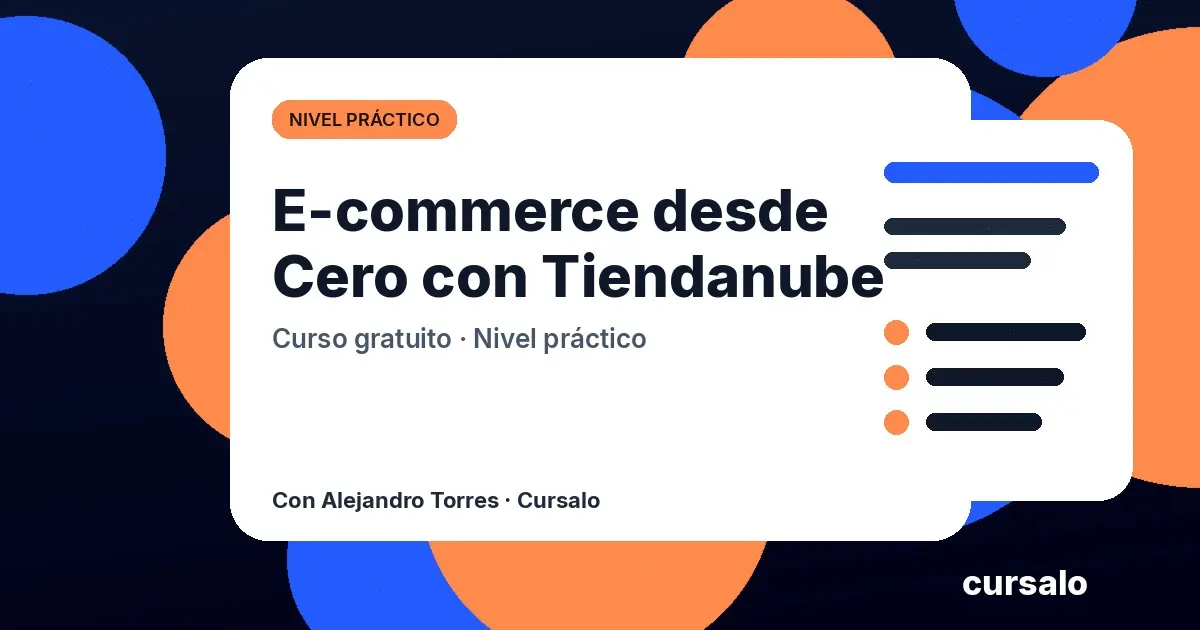 E-commerce desde Cero con Tiendanube