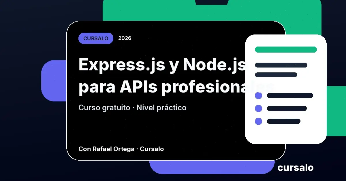 Express.js y Node.js para APIs profesionales