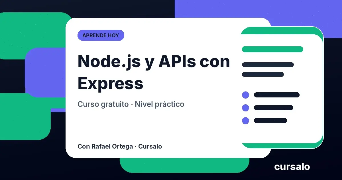 Node.js y APIs con Express