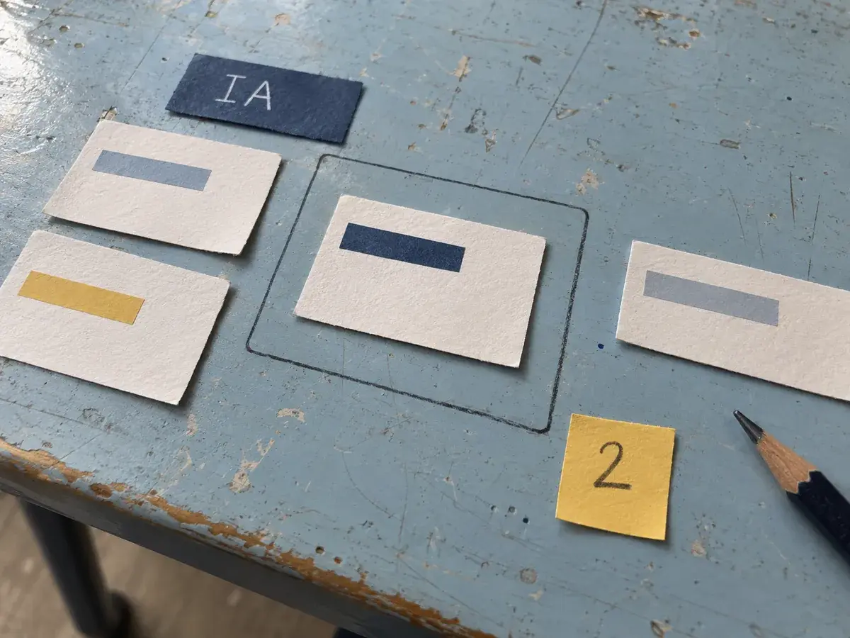 Prototipo de un filtro con tarjetas de papel y un contador separado