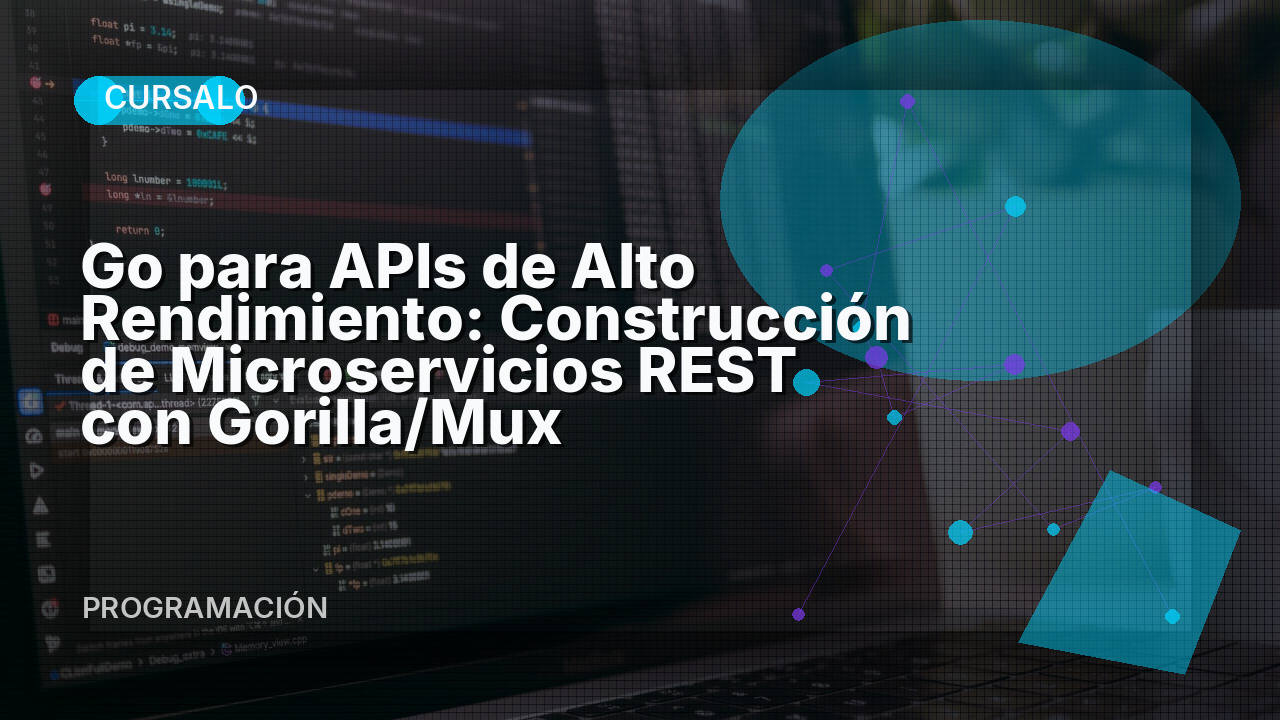 Go para APIs de Alto Rendimiento: Construcción de Microservicios REST con Gorilla/Mux