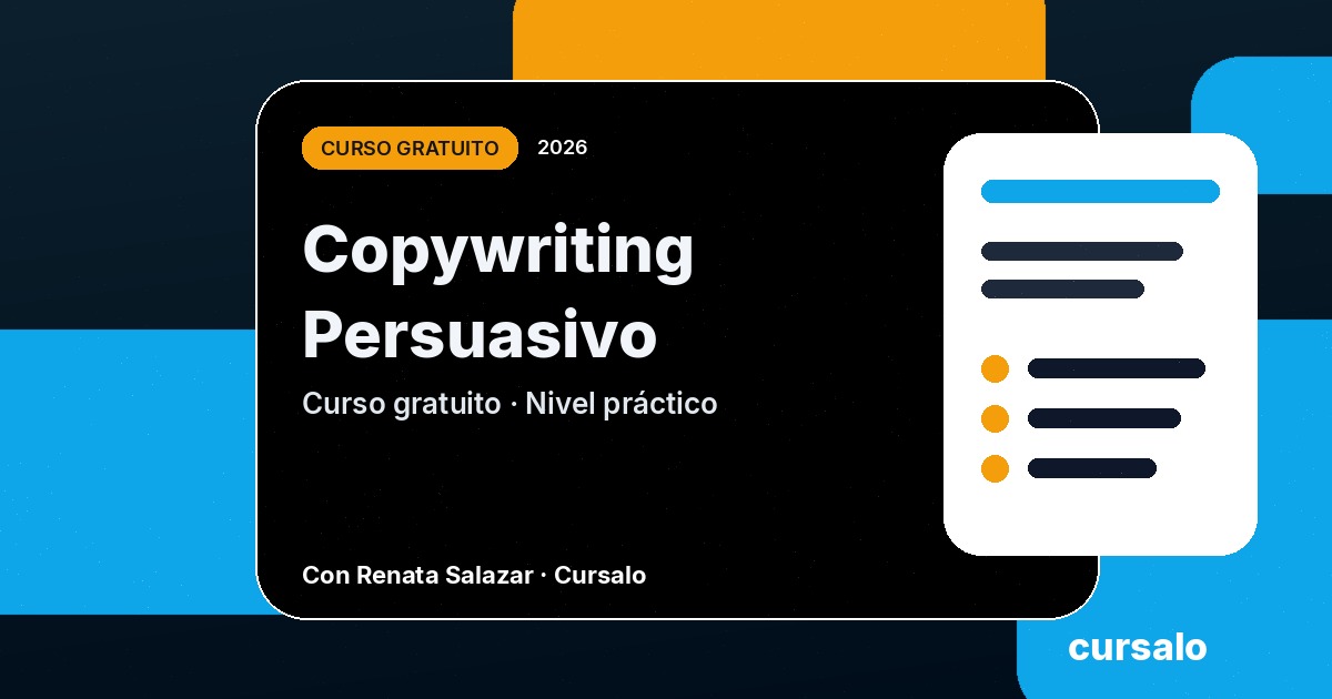 Portada del curso Copywriting Persuasivo