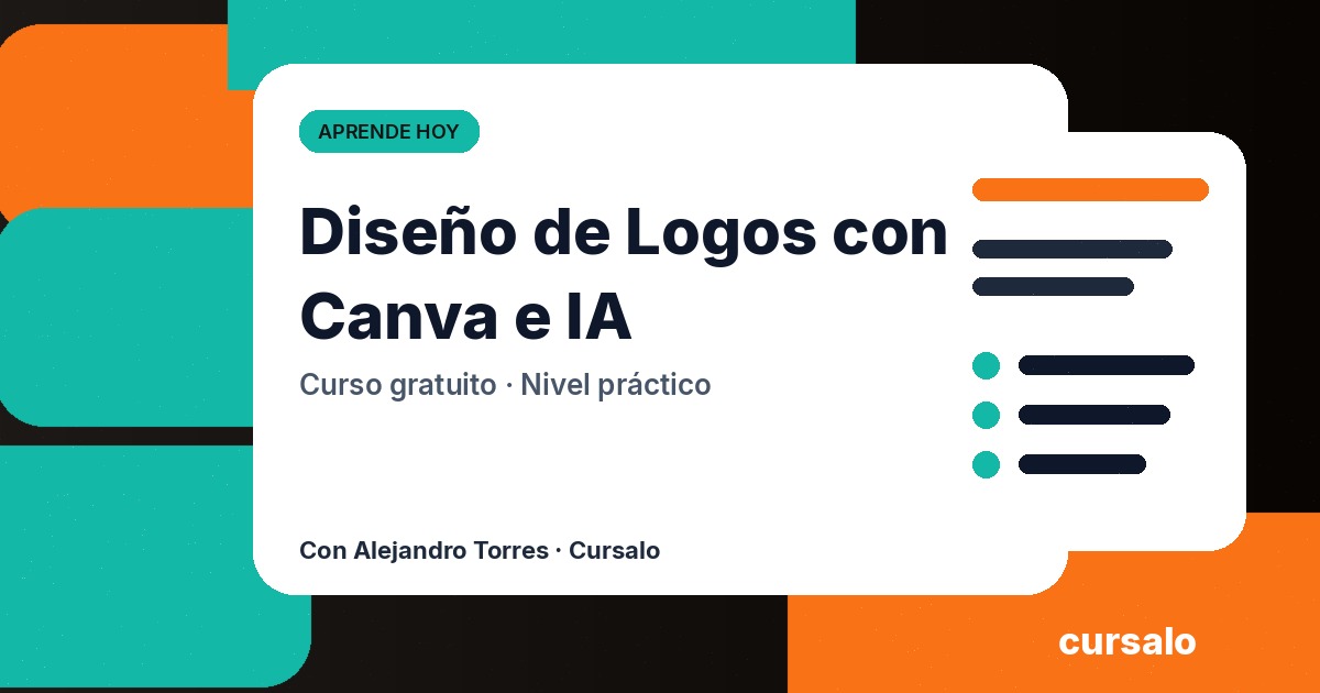 Portada del curso Diseño de Logos con Canva e IA