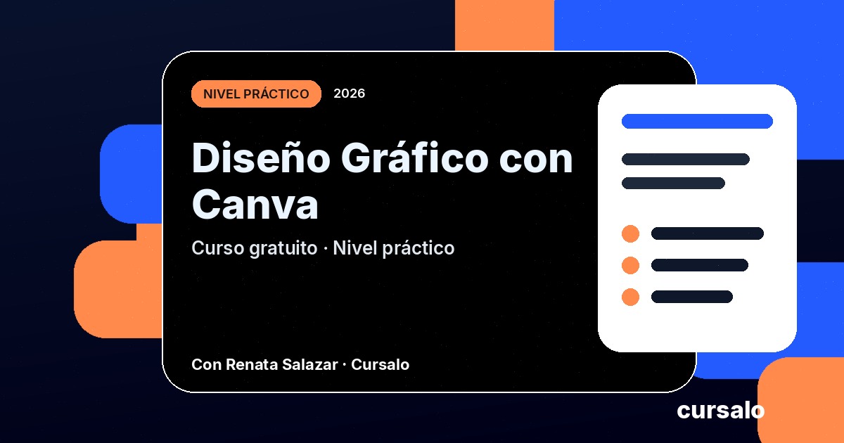 Portada del curso Diseño Gráfico con Canva