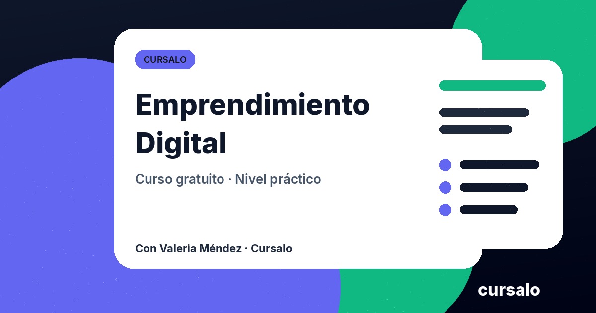 Portada del curso Emprendimiento Digital