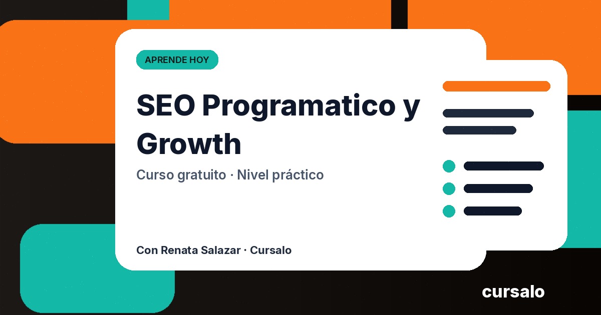 Portada del curso SEO Programatico y Growth