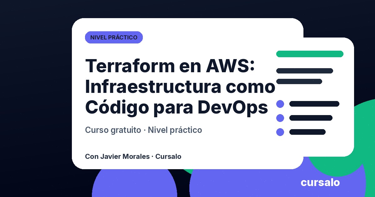 Portada del curso Terraform en AWS: Infraestructura como Código para DevOps