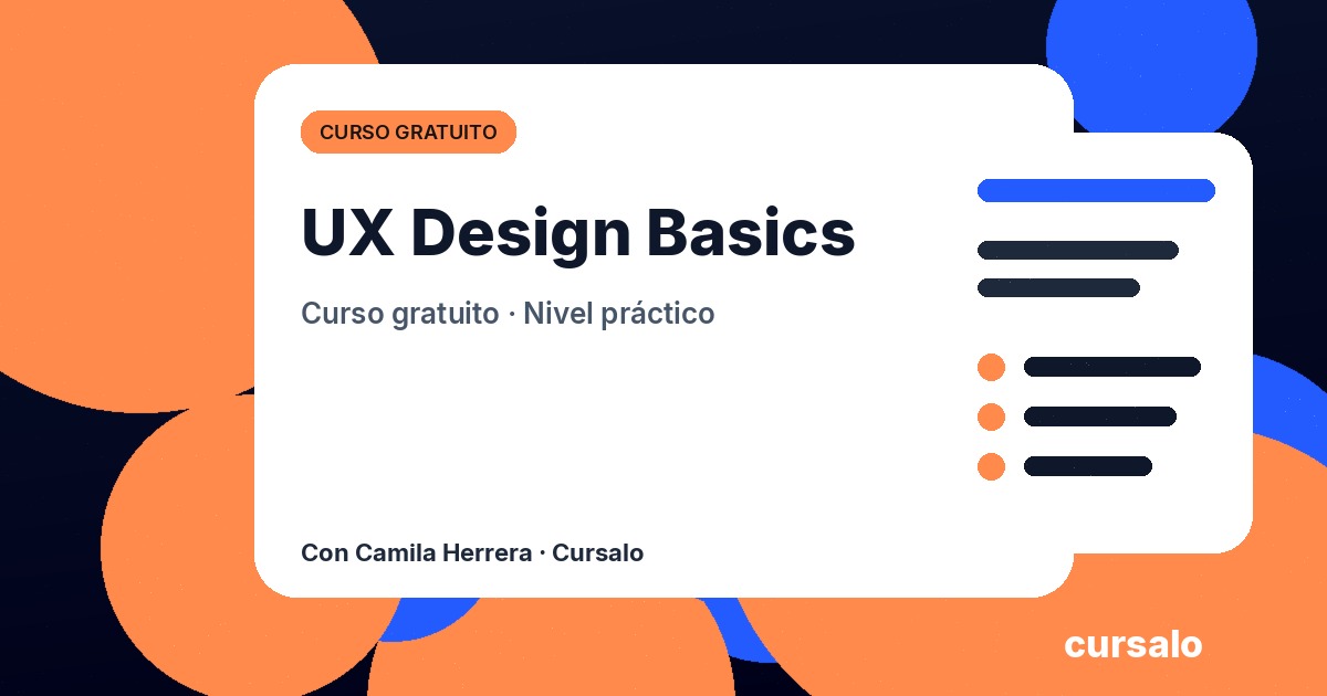 Portada del curso UX Design Basics