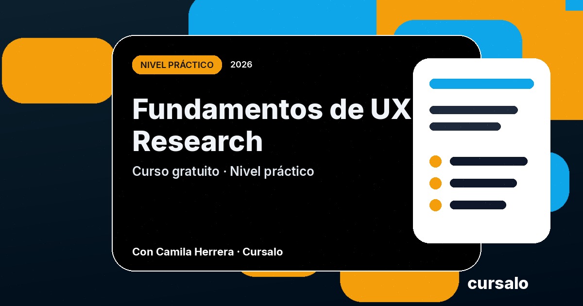 Portada del curso Fundamentos de UX Research